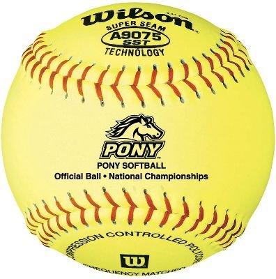 Wilson Sporting Goods, Wilson Pony League Fastpitch Softball 12 pouces (Douzaine) : A9075BSST