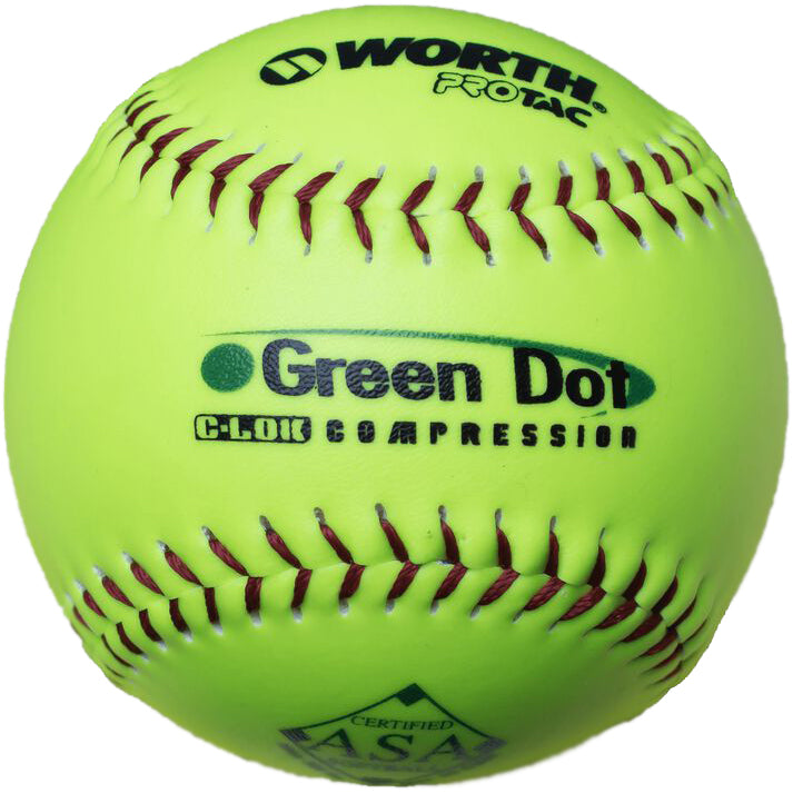 Valeur, Worth ASA Hot Dot 11" 52/300 Synthetic Slowpitch Softballs : AHD11SY