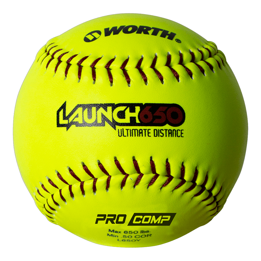 Worth, Worth Launch 650 Ultimate Distance Slowpitch Softball (DOZEN) : L650Y