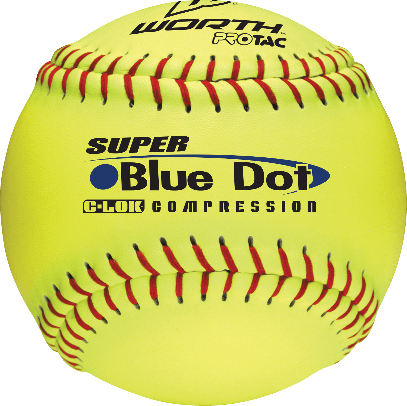 Valeur, Worth Super Blue Dot 12 pouces .47-525 Slowpitch Softball (Douzaine) : YS2RS