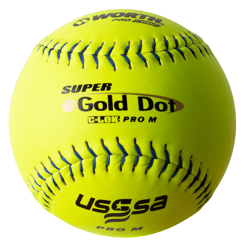 Worth, Worth Super Gold Dot Composite USSSA Pro M Softball (Douzaine) : UM12CY